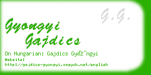 gyongyi gajdics business card